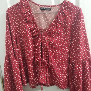 Long sleeve heart blouse